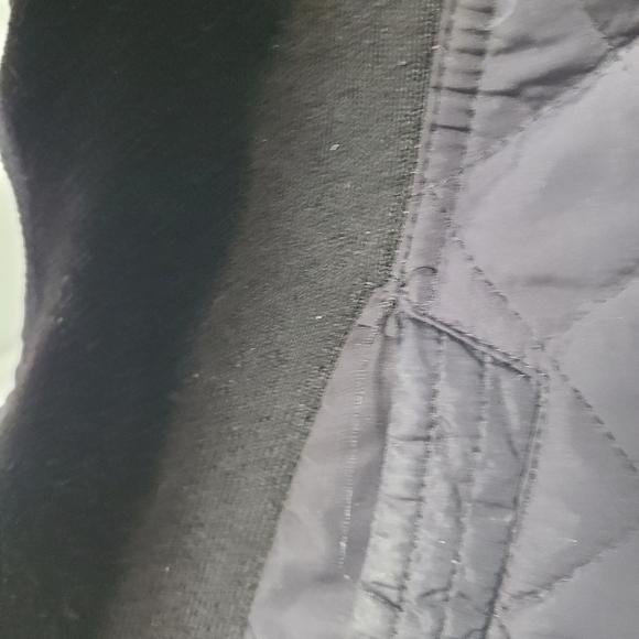 U2B Quilted Bomber Jacket Black & Brown Full Zip Size Small - Picture 5 of 10